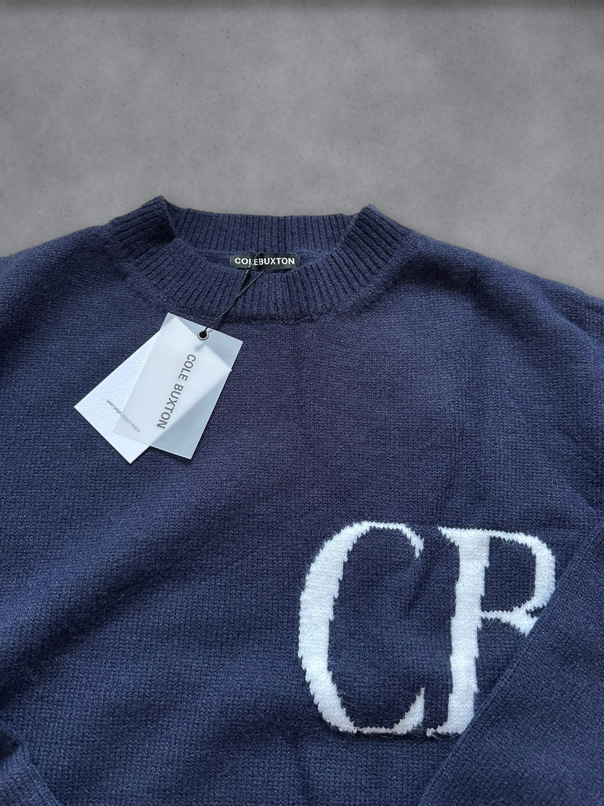 Navy CB Knitted Jumper
