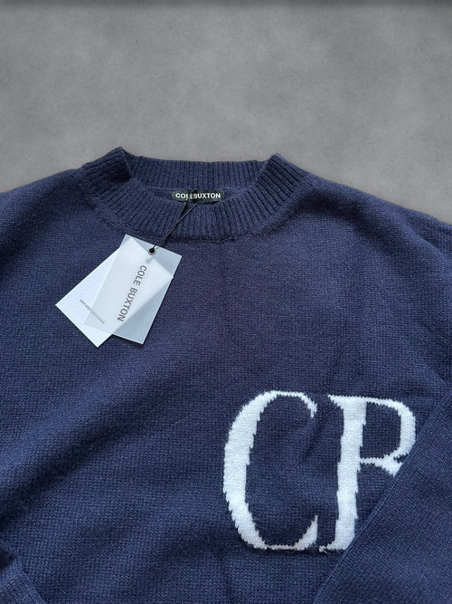 Navy CB Knitted Jumper